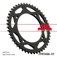 Piñón JT Sprockets 428 47Z, diámetro interior 110 mm, círculo de perno 126 mm para Kawasaki KLX D-Tracker KX 65 / 125 ccm Año 2000 - 2017