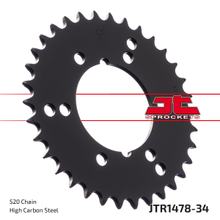 Catena de Transmissão JT Sprockets 520 34Dentes Diâmetro Interno 80mm Círculo de Furos 104mm para Kawasaki ZX-6R, Polaris Trail Boss Blazer Scrambler X Freedom Xpress Xplorer