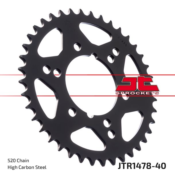 JT Sprockets 520 40Z sprocket inner diameter 80mm bolt circle 104mm for Kawasaki ZX-6R, Polaris Trail Boss Blazer Scrambler X Freedom Xpress Xplorer Trial