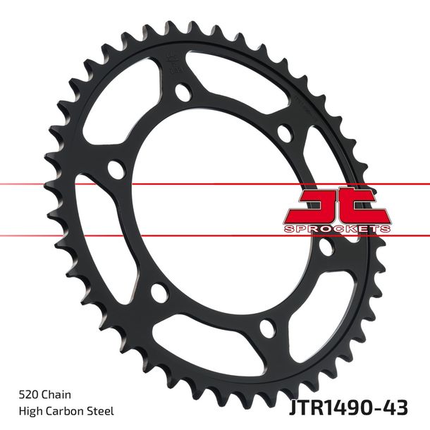 Kettenrad JT Sprockets 520 43Z Innendurchmesser 120mm Lochkreis 140mm für Suzuki GSX-R, Kawasaki W EN C 250 - 800 ccm Bj. 1989 - 2017