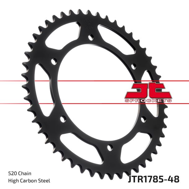 JT Sprockets 520 48T sprocket inner diameter 142 mm bolt circle 162 mm for Suzuki PE 175 ccm Year 1980 - 1982