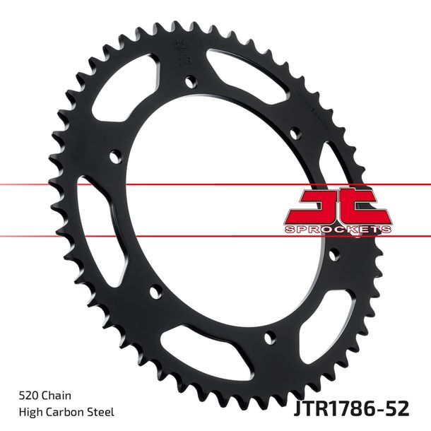 JT Sprockets 520 52T sprocket inner diameter 162 mm bolt circle 180 mm for Suzuki PE 250 / 400 ccm Year 1980 - 1982