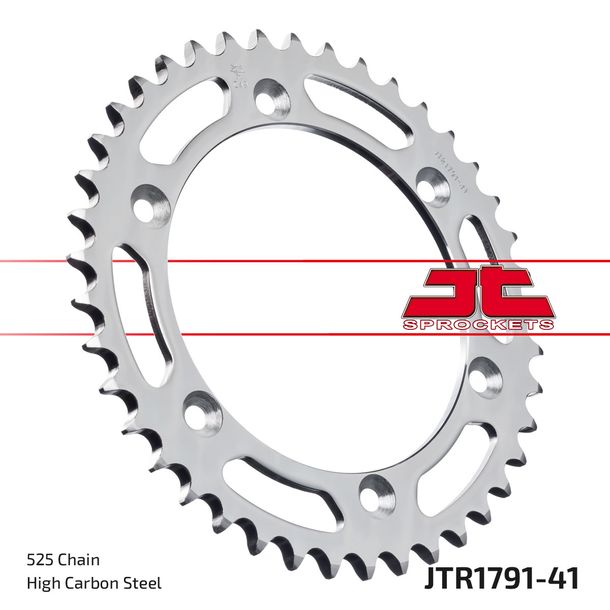 Pignon JT Sprockets 525 41Z, diamètre intérieur 136 mm, cercle de boulons 156 mm pour Suzuki XF Freewind DR SE SEU 650 ccm Année 1996 - 2002