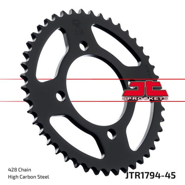 Kettenrad JT Sprockets 428 45Z Innendurchmesser 80mm Lochkreis 100mm für Suzuki GZ Marauder U 125 ccm Bj. 1998 - 2013