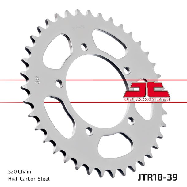 JT Sprockets 520 39Z tandwiel binnendiameter 90 mm boutcirkel 108 mm voor Muz/MZ Scorpion Sport Tour Traveller 660 ccm bouwjaar 1994 - 2002