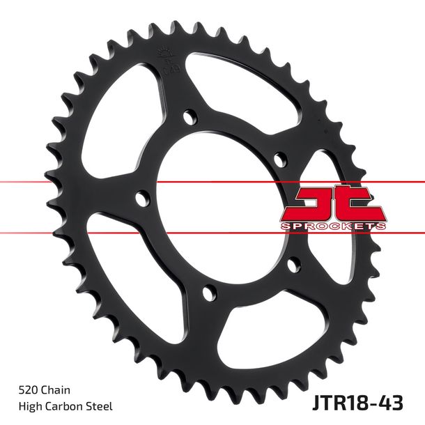 Kettenrad JT Sprockets 520 43Z Innendurchmesser 90mm Lochkreis 108mm für MuZ / MZ Skorpion Sport Tour Traveller 660 ccm Bj. 1994 - 2002