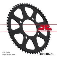 Coroa JT Sprockets 428 56D Diâmetro interno 76mm Círculo de furação 100mm para Suzuki VL Intruder RG Gamma F Wolf 125 ccm Ano 1992 - 2008