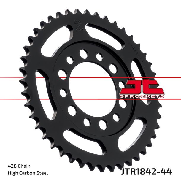 Pignon JT Sprockets 428 44Z, diamètre intérieur 62 mm, cercle de boulons 80 mm pour Yamaha DT TW E Trailway YZ TY SR SE 80 - 350 ccm Année 1974 - 2015