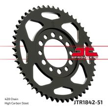 Kettenrad JT Sprockets 428 51Z vnitřní průměr 62mm rozteč otvorů 80mm pro Yamaha DT TW E Trailway YZ TY SR SE 80 - 350 ccm r. v. 1974 - 2015