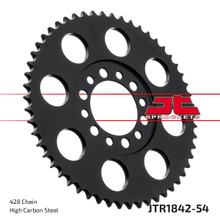 JT Sprockets 428 54Z sprocket inner diameter 62mm bolt circle 80mm for Yamaha DT TW E Trailway YZ TY SR SE 80 - 350 ccm Year 1974 - 2015