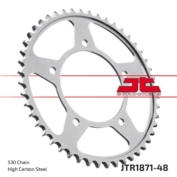 Kettenrad JT Sprockets 530 48Z Innendurchmesser 112mm Lochkreis 138mm für Yamaha YZF-R6 600 ccm Bj. 1999 - 2002