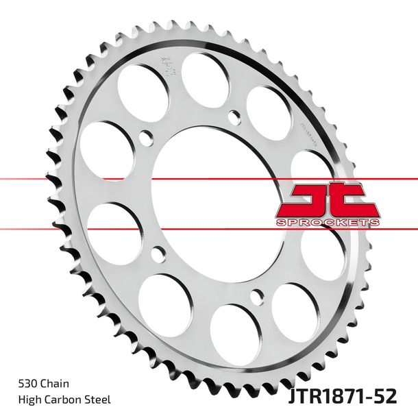 JT Sprockets 530 52Z sprocket inner diameter 112mm bolt circle 138mm for Yamaha YZF-R6 600 ccm Year 1999 - 2002