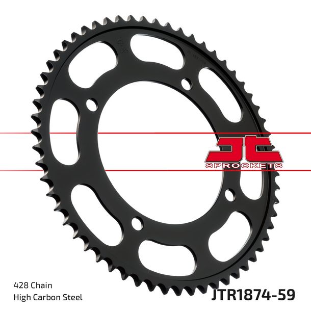 Kettenrad JT Sprockets 428 59Z Innendurchmesser 125mm Lochkreis 145mm für Yamaha XVS Drag Star Dragstar 125 / 250 ccm Bj. 2000 - 2004