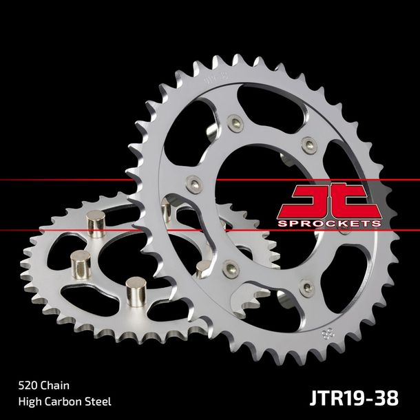 JT Sprockets 520 38Z sprocket inner diameter 80mm bolt circle 110mm for Aprilia AF 1 Replica Europa 125 ccm Year 1988 - 1992