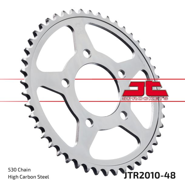 Pignon JT Sprockets 530 48T, diamètre intérieur 80 mm, cercle de boulons 110 mm pour Triumph Tiger GT Rally Speed Triple i Thunderbird Sport Daytona Année 1992 - 2022