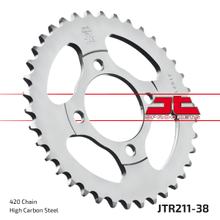 Roda dentada JT Sprockets 420 38 dentes Diâmetro interno 54mm Círculo de furos 70mm para Honda C M Cub CW 90 ccm Ano 1982 - 1997
