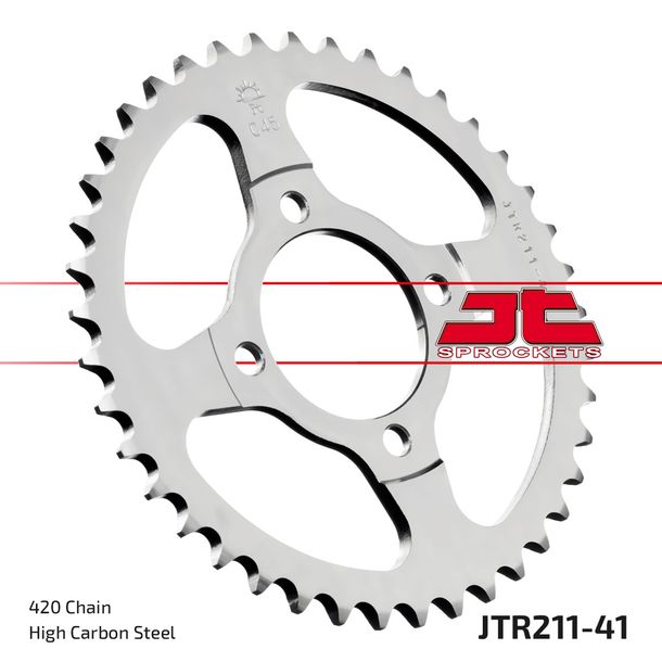 Pignon JT Sprockets 420 41Z, diamètre intérieur 54 mm, cercle de boulons 70 mm pour Honda C M Cub CW 90 ccm Année 1982 - 1997