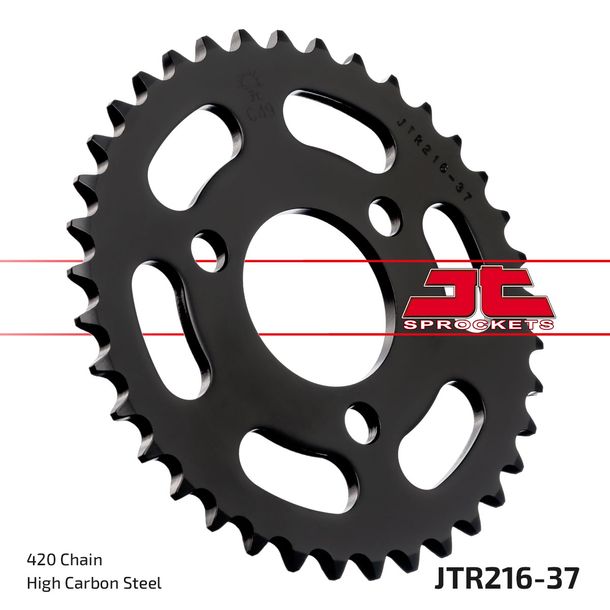 Pignon JT Sprockets 420 37Z, diamètre intérieur 50 mm, cercle de boulons 72 mm pour Honda NSR 50 ccm Année 1997