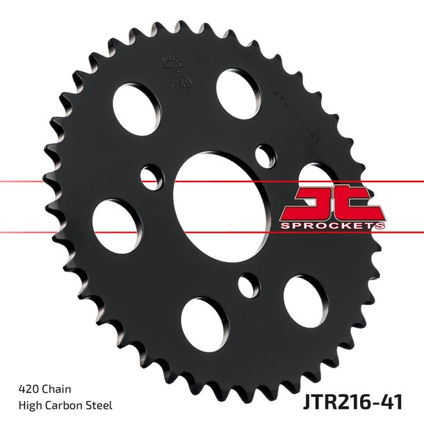Pignon JT Sprockets 420 41Z, diamètre intérieur 50 mm, cercle de boulons 72 mm pour Honda NSR 50 ccm Année 1997