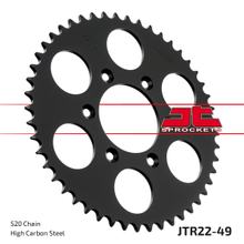 Kolo řetězu JT Sprockets 520 49Z vnitřní průměr 80mm rozteč otvorů 106mm pro Aprilia SX MX RX ETX N P Tuareg Rally M 125 ccm r. v. 1989 - 2014