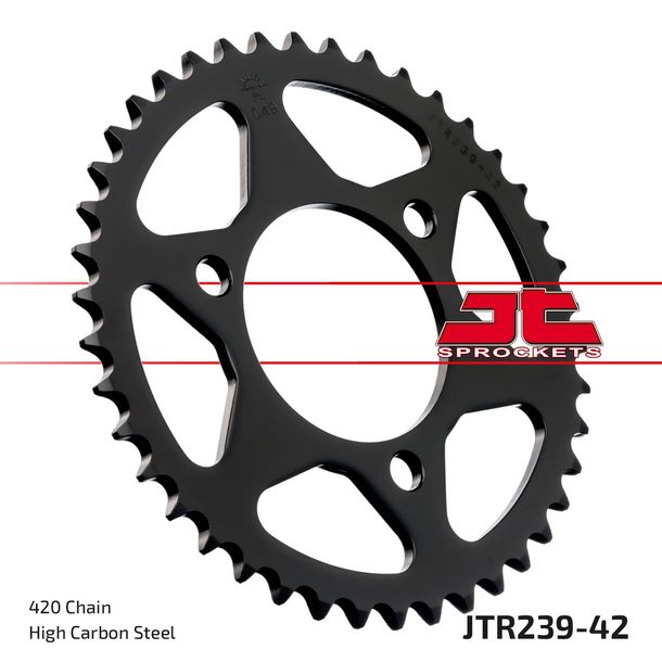 Kettenrad JT Sprockets 420 42Z Innendurchmesser 70mm Lochkreis 90mm für Honda MB MT MTX MBX S 50 / 80 ccm
