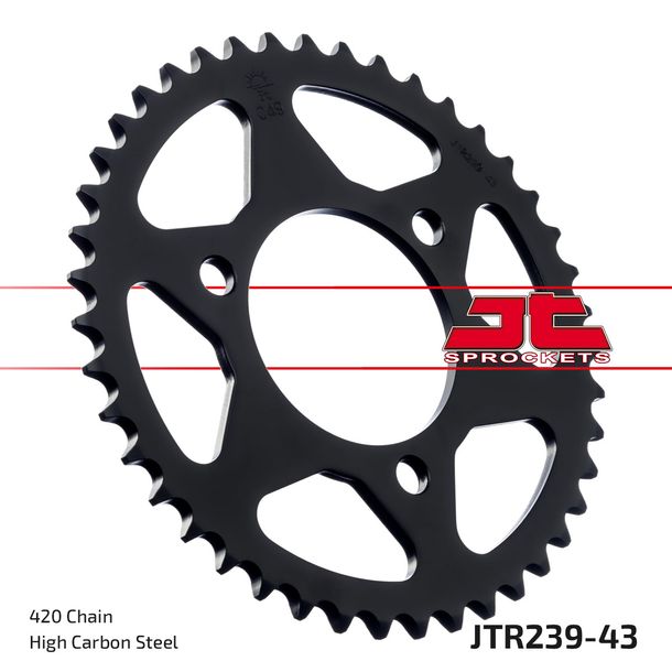 Kettenrad JT Sprockets 420 43Z Innendurchmesser 70mm Lochkreis 90mm für Honda MB MT MTX MBX S 50 / 80 ccm