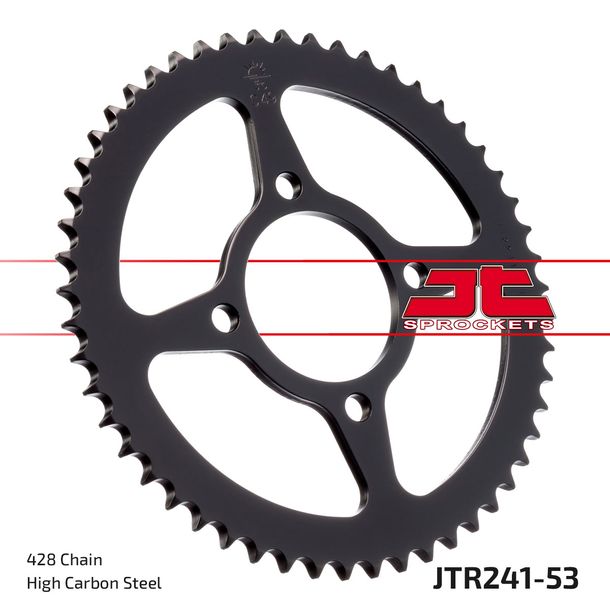Pignon JT Sprockets 428 53Z, diamètre intérieur 68 mm, cercle de boulons 90 mm