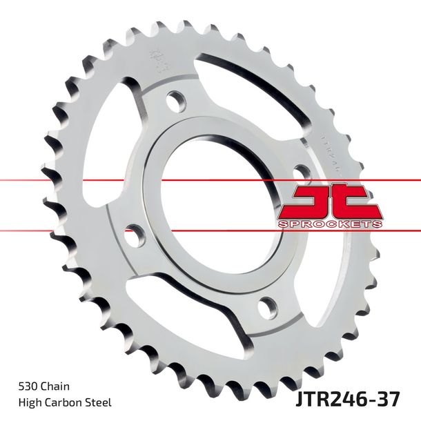 Pignone JT Sprockets 530 37Z, diametro interno 70 mm, bullone circolare 110 mm per Honda CB T N 250 / 400 ccm Anno 1977 - 1981