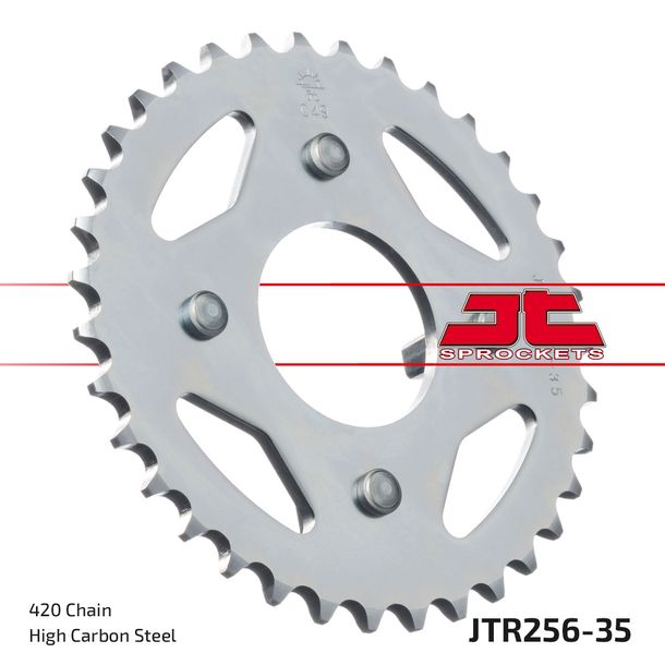 Kettenrad JT Sprockets 420 35Z Innendurchmesser 50mm Lochkreis 82mm für AJS Regal Raptor DD, Honda CY 50 - 80 ccm