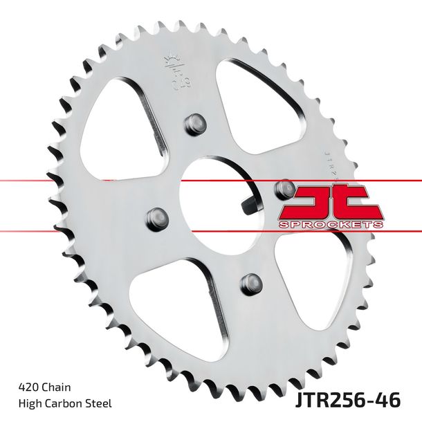 Kettenrad JT Sprockets 420 46Z Innendurchmesser 50mm Lochkreis 82mm für AJS Regal Raptor DD, Honda CY SS M 50 - 80 ccm