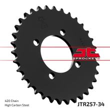 JT Sprockets 420 34Z tandwiel binnendiameter 54 mm boutcirkel 70 mm voor Honda C LA Cub Z 50 cc bouwjaar 1977 - 1986