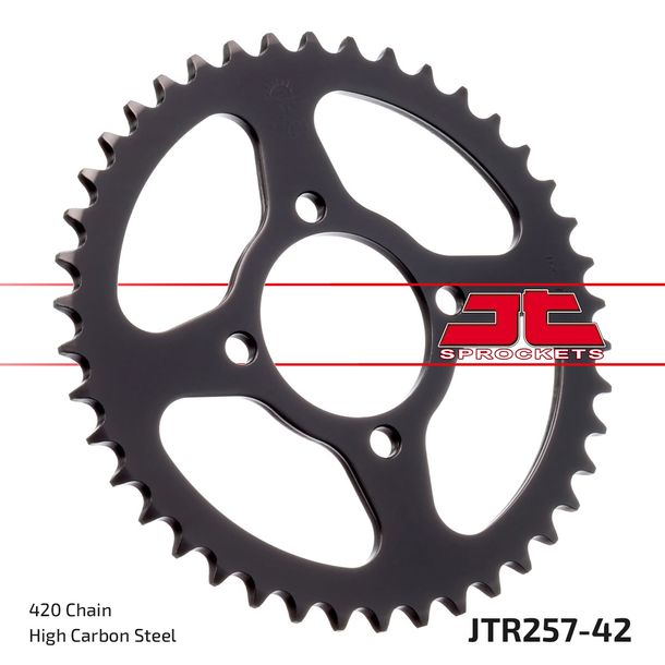 JT Sprockets 420 42Z tandwiel binnendiameter 54 mm boutcirkel 70 mm voor Honda C LA Cub Z 50 cc bouwjaar 1977 - 1986