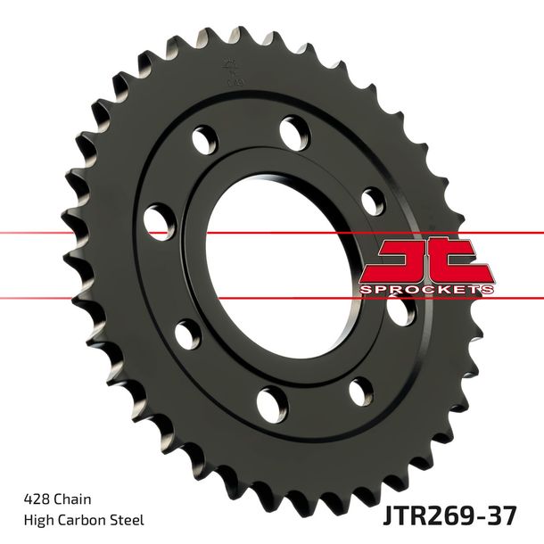 Kettenrad JT Sprockets 428 37Z Innendurchmesser 58mm Lochkreis 90mm für Kymco Zing K-Pipe, Daelim VC Advance VT VS Brixton Crossfire Honda MSX Roadwin