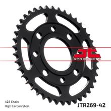 Kolehníko JT Sprockets 428 42Z vnitřní průměr 58mm rozteč otvorů 90mm pro Kymco Zing K-Pipe, Daelim VC Advance VT VS Brixton Crossfire Honda MSX Roadwin