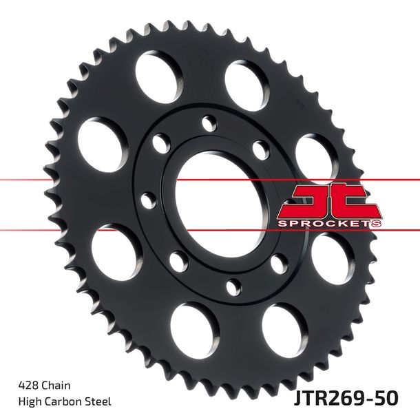 JT Sprockets 428 50Z sprocket inner diameter 58mm bolt circle 90mm for Kymco Zing K-Pipe, Daelim VC Advance VT VS Brixton Crossfire Honda MSX Roadwin