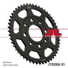 Pignon JT Sprockets 428 51Z, diamètre intérieur 58 mm, cercle de boulons 90 mm pour Kymco Zing K-Pipe, Daelim VC Advance VT VS Brixton Crossfire Honda