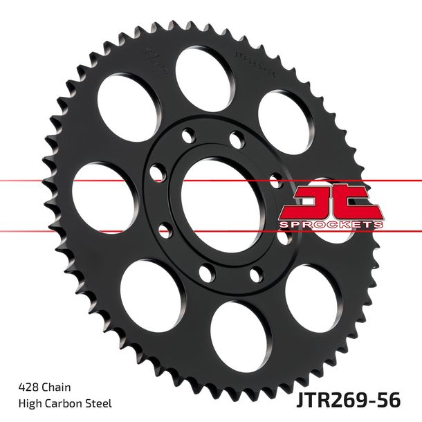 JT Sprockets 428 56Z sprocket inner diameter 58mm bolt circle 90mm for Kymco Zing K-Pipe, Daelim VC Advance VT VS Brixton Crossfire Honda MSX Roadwin