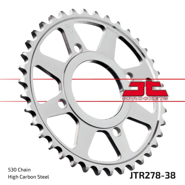 JT Sprockets 530 38Z sprocket inner diameter 70mm bolt circle 105mm for Honda CJ T CB Four K G 250 - 400 ccm Year 1970 - 1979