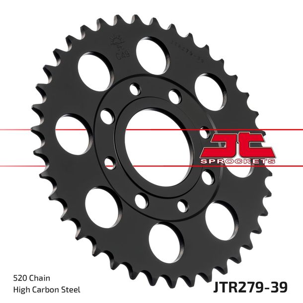 Piñón JT Sprockets 520 39T, diámetro interior 58 mm, círculo de perno 90 mm para Honda CB Two-Fifty B CMX Rebel CM C 200 / 250 ccm