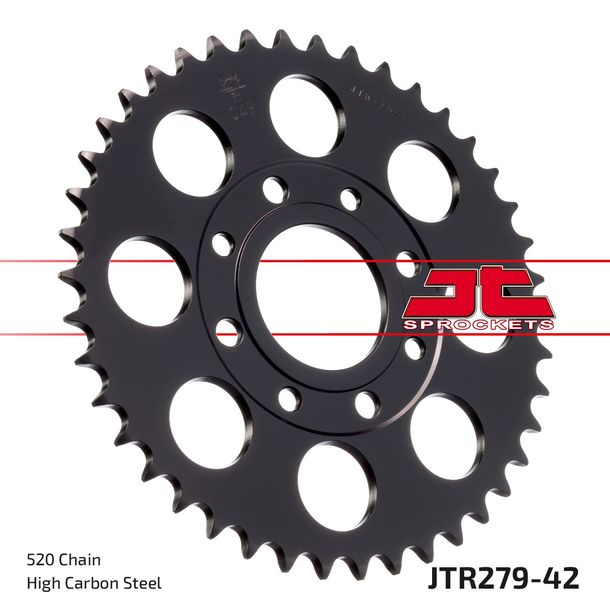 Kettenrad JT Sprockets 520 42Z Innendurchmesser 58mm Lochkreis 90mm für Honda CB Two-Fifty B CMX Rebel CM C 200 / 250 ccm