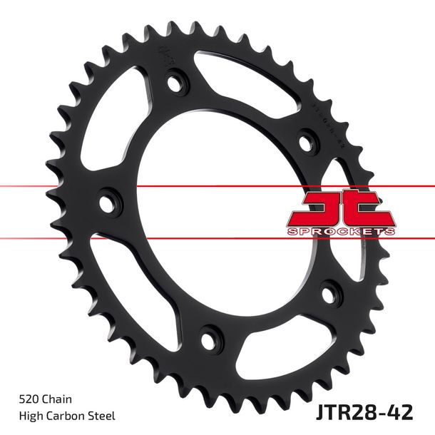 Pignon JT Sprockets 520 42T, diamètre intérieur 116 mm, cercle de boulon 150 mm pour Aprilia RS 250 ccm Année 1995