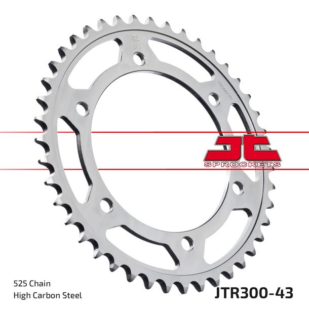 Kettenrad JT Sprockets 525 43Z Innendurchmesser 130mm Lochkreis 150mm für Yamaha FZ 8 Fazer S SA, Honda XL V Transalp 600 - 900 ccm Bj. 1987 - 2016