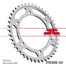 Pignon JT Sprockets 525 43Z, diamètre intérieur 130 mm, cercle de boulons 150 mm pour Yamaha FZ 8 Fazer S SA, Honda XL V Transalp 600 - 900 ccm Année 1987 - 2016