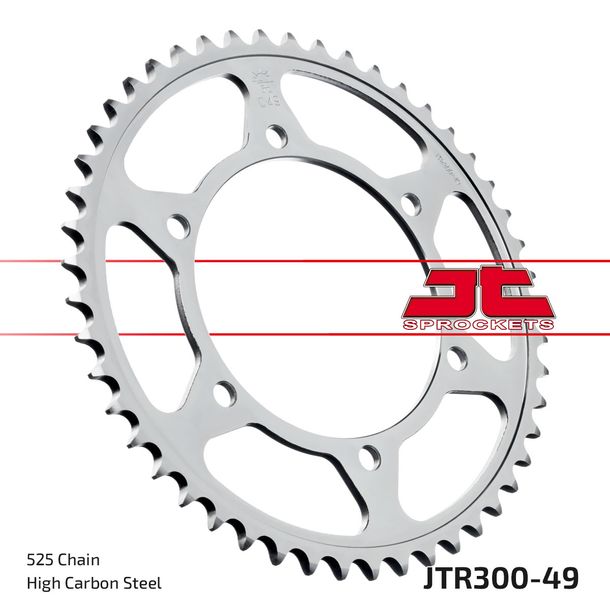 JT Sprockets 525 49Z sprocket inner diameter 130mm bolt circle 150mm for Yamaha FZ 8 Fazer S SA, Honda XL V Transalp 600 - 900 ccm Year 1987 - 2016
