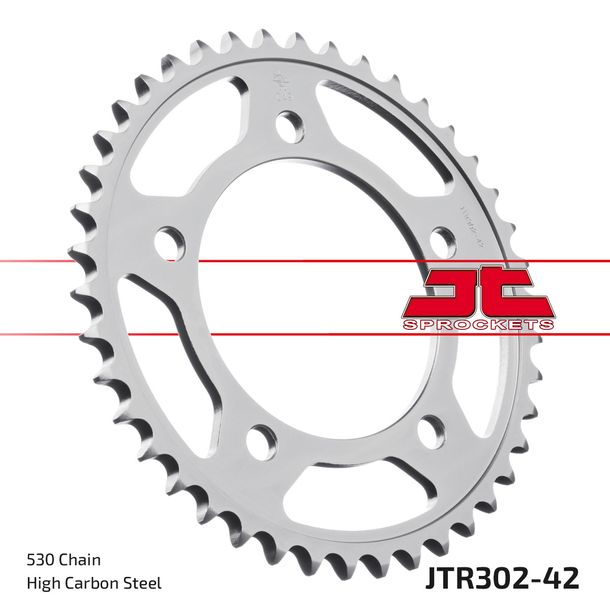 JT Sprockets 530 42Z sprocket inner diameter 112mm bolt circle 138mm for Honda CBF FA F A CBR CB SF X11 600 - 1300 ccm Year 1991 - 2021