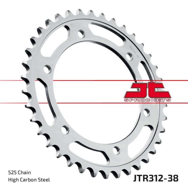 Kettenrad JT Sprockets 525 38Z Innendurchmesser 120mm Lochkreis 138mm für Honda VFR R RVF 400 / 750 ccm Bj. 1988 - 1997
