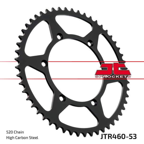 JT Sprockets 520 53Z sprocket inner diameter 134 mm bolt circle 150 mm for Kawasaki KX F KLX S R 125 - 650 ccm Year 1980 - 2022