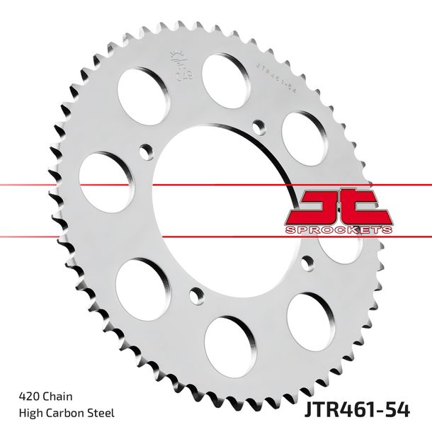 Piñón JT Sprockets 420 54Z, diámetro interior 100 mm, círculo de perno 116 mm para Kawasaki KX 80 / 85 ccm Año 1986 - 2022