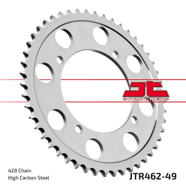 Kettenrad JT Sprockets 428 49Z Innendurchmesser 100mm Lochkreis 116mm für Kawasaki KX 80 / 85 ccm Bj. 1986 - 2014