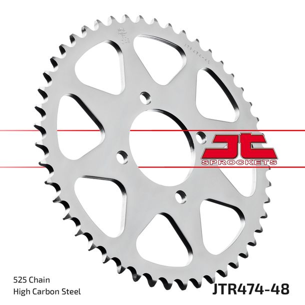JT Sprockets 525 48T sprocket inner diameter 70mm bolt circle 92mm for Kawasaki Z SL S1 Ninja R KH MACH I 250 ccm Year 1971 - 2017